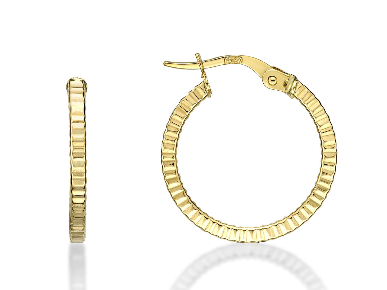 Boucles d'Oreilles Créoles Ciselées | 974