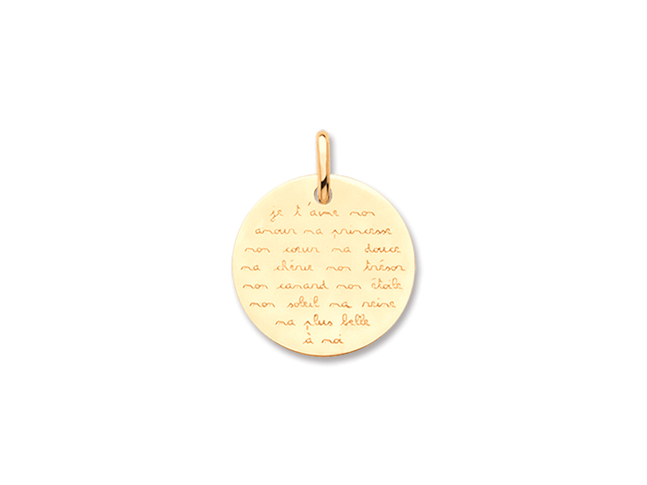Médaille Or déclaration d'amour Réunion
