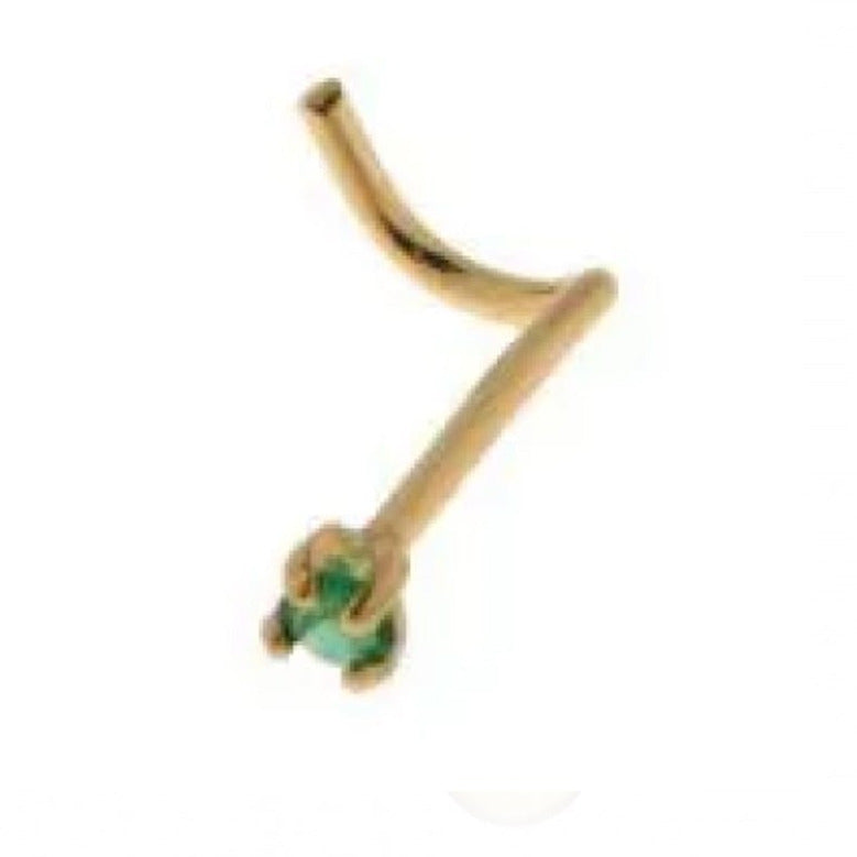 Piercing Nez émeraude - Bijou Délicat Pour Femme - Personnalisable - Fabriqué En France - Matériaux Hypoallergéniques