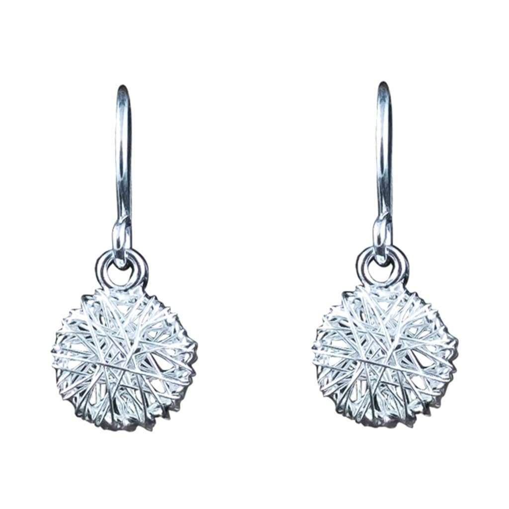 Boucles d'Oreilles Argent Cercle Tissé - Bijouterie Tropicor