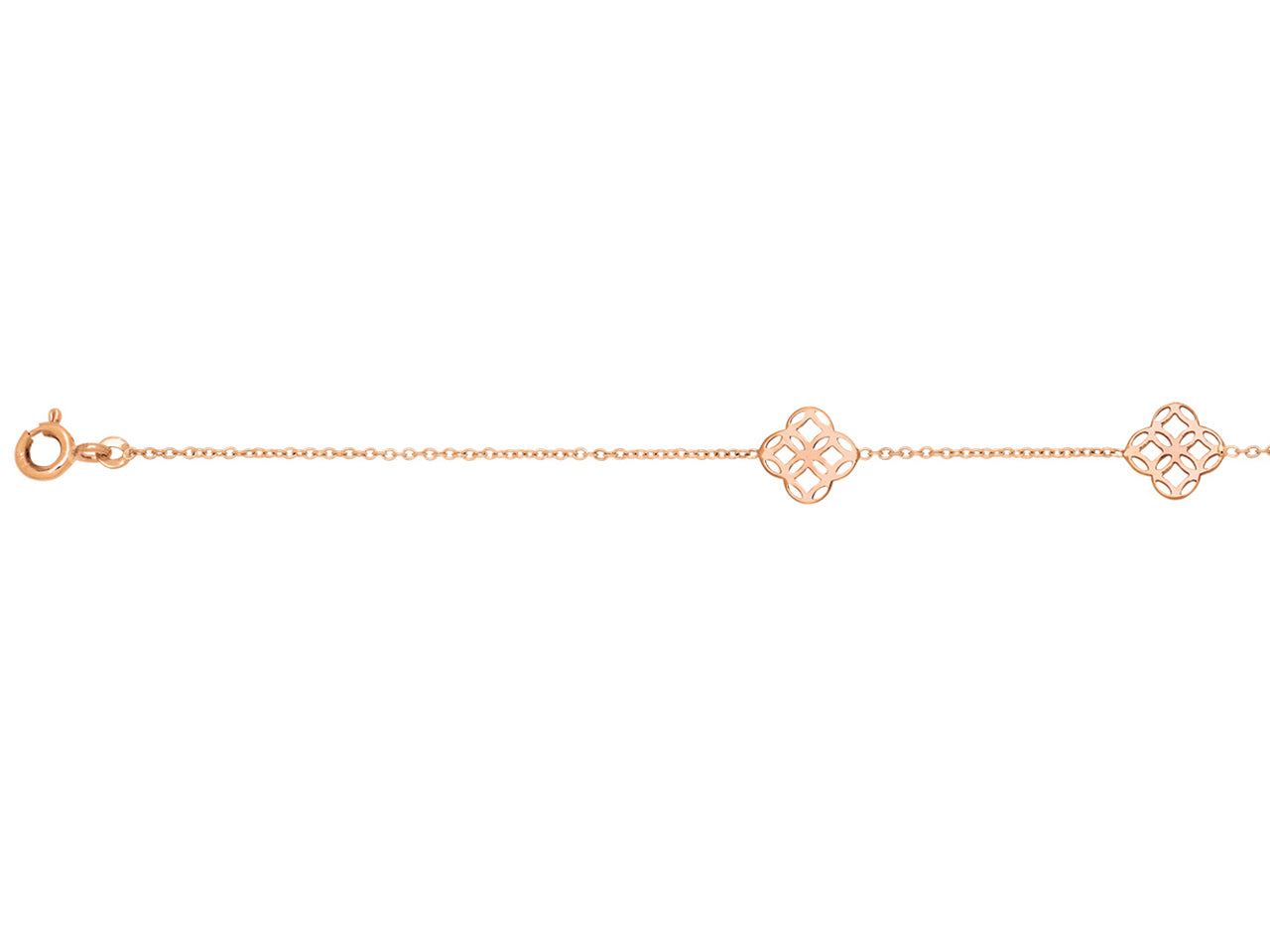Bracelet Or Rose chaîne forcat Reunion