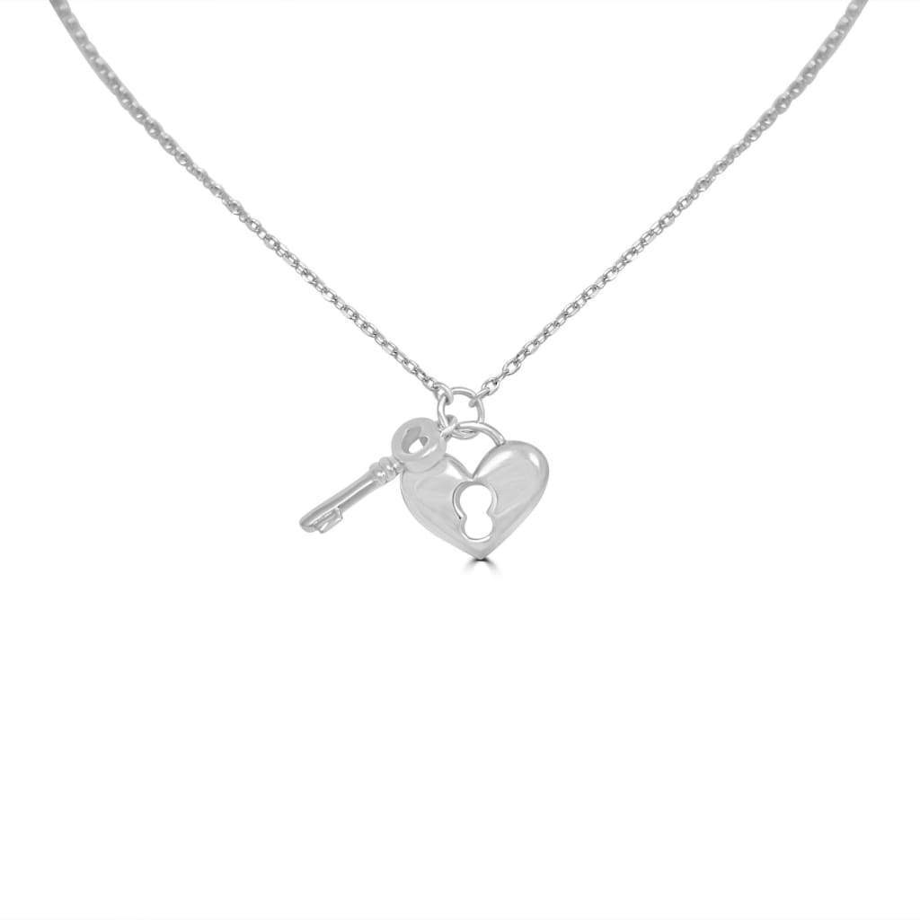 Collier Clef de Coeur Argent - Bijouterie Tropicor