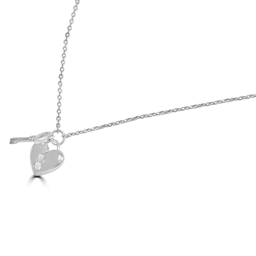 Collier Clef de Coeur Argent - Bijouterie Tropicor