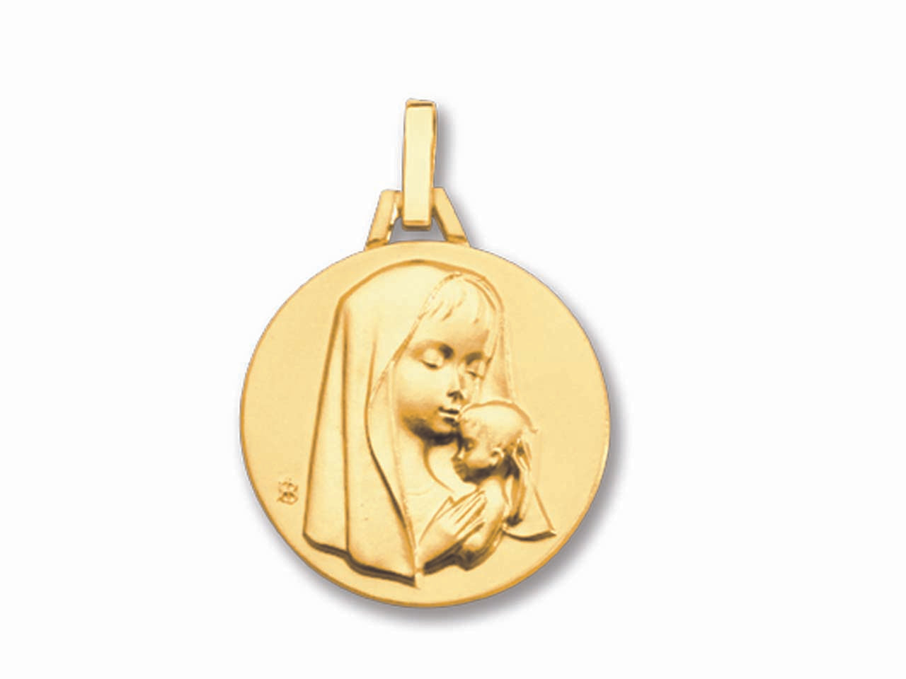 Médaille Vierge à l'enfant contemporaine