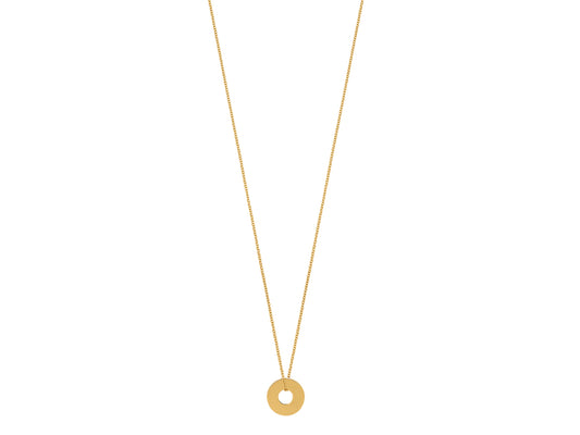 Collier disque Or jaune 18 carats