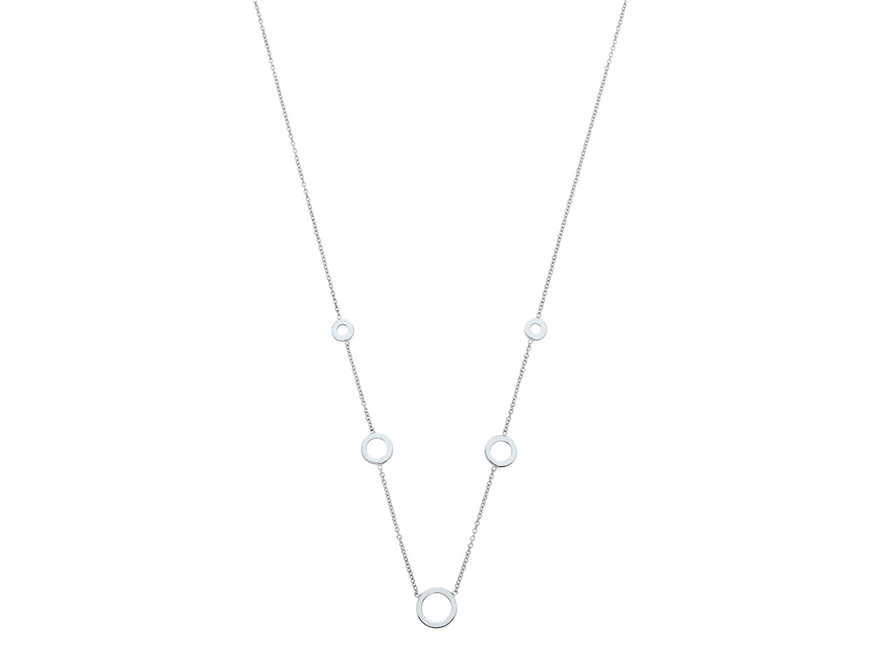 Collier Cercles chute Or Gris