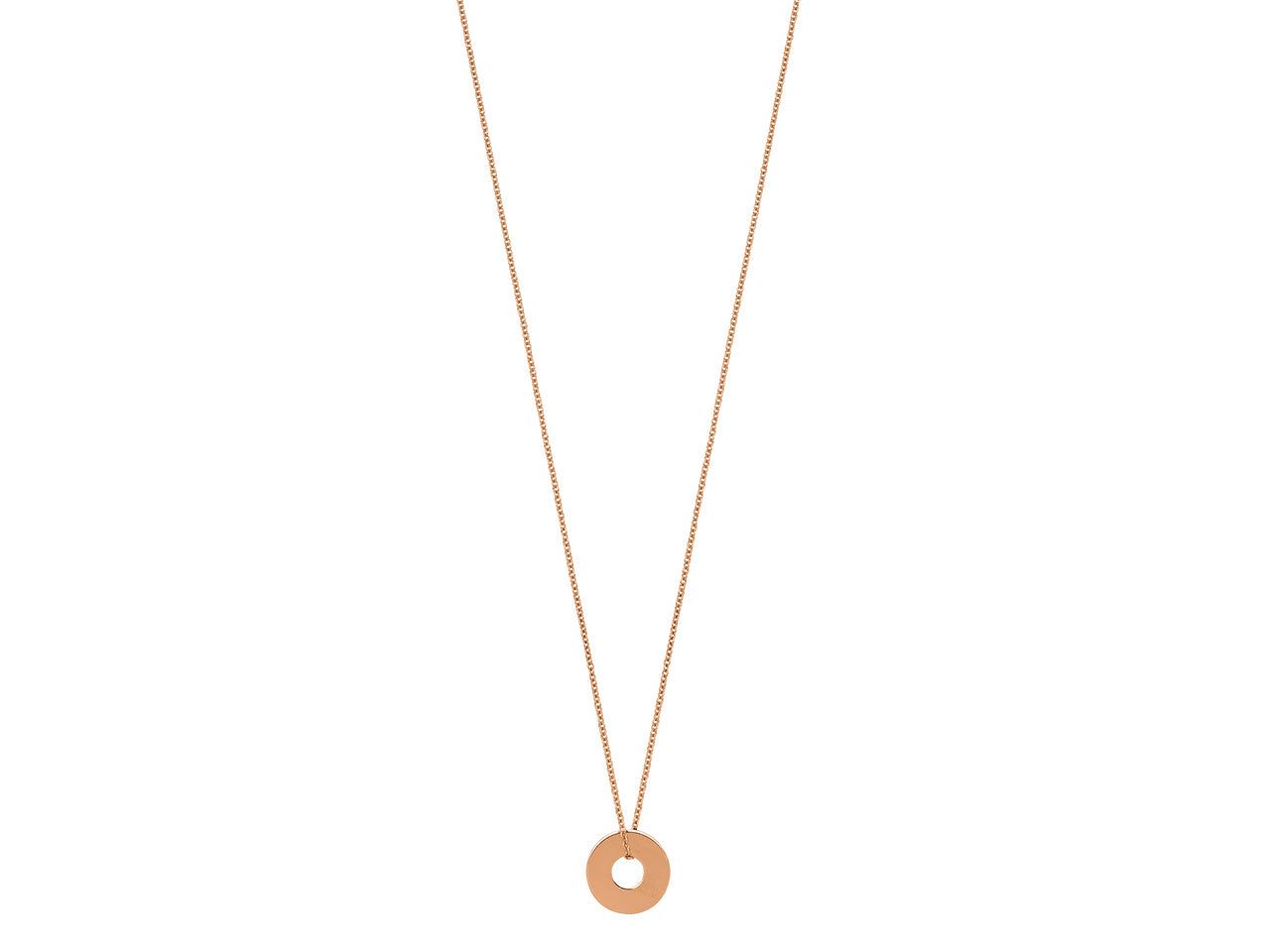 Collier disque Or rose 18 carats