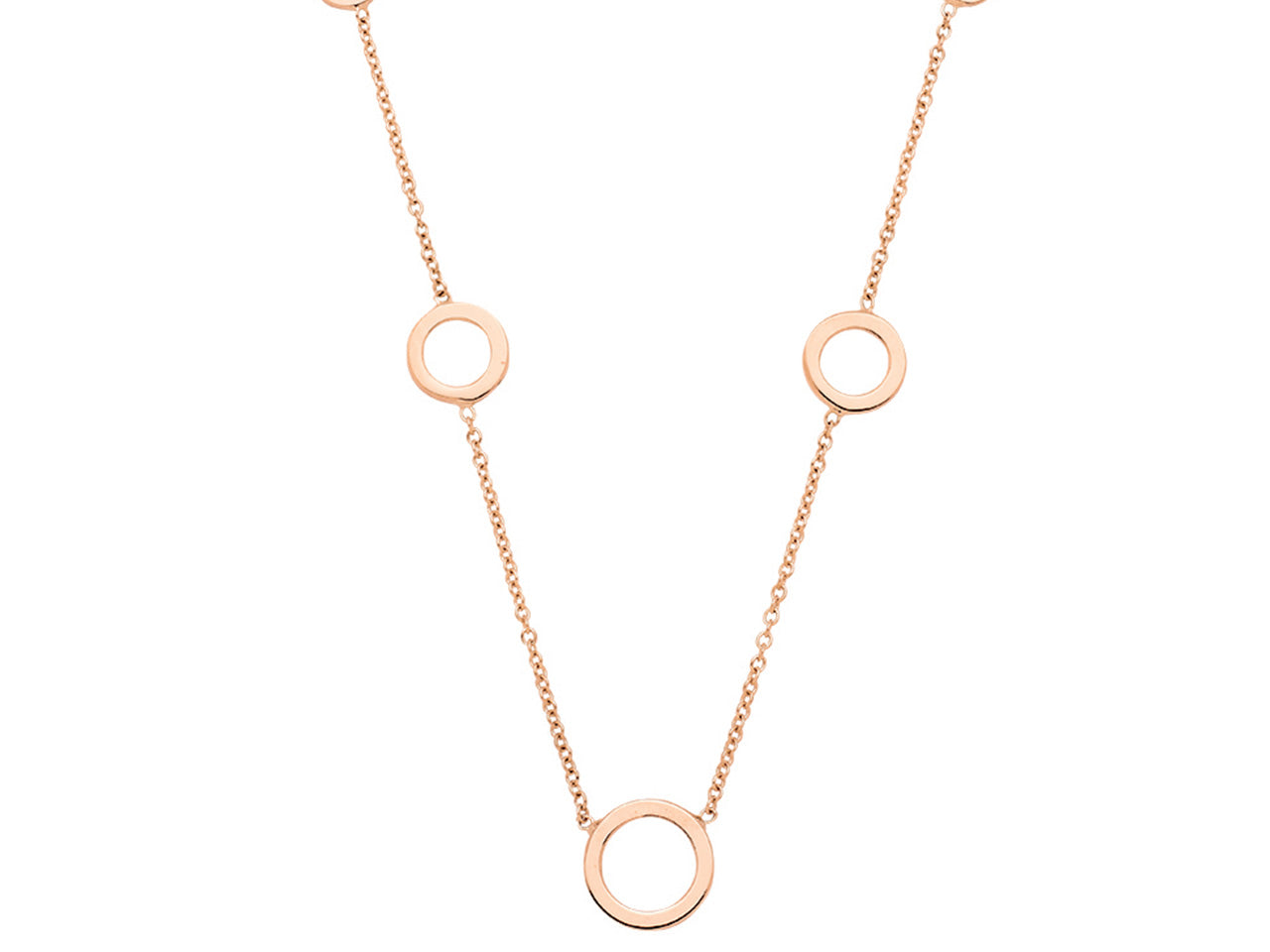 Collier Cercles chute Or rose