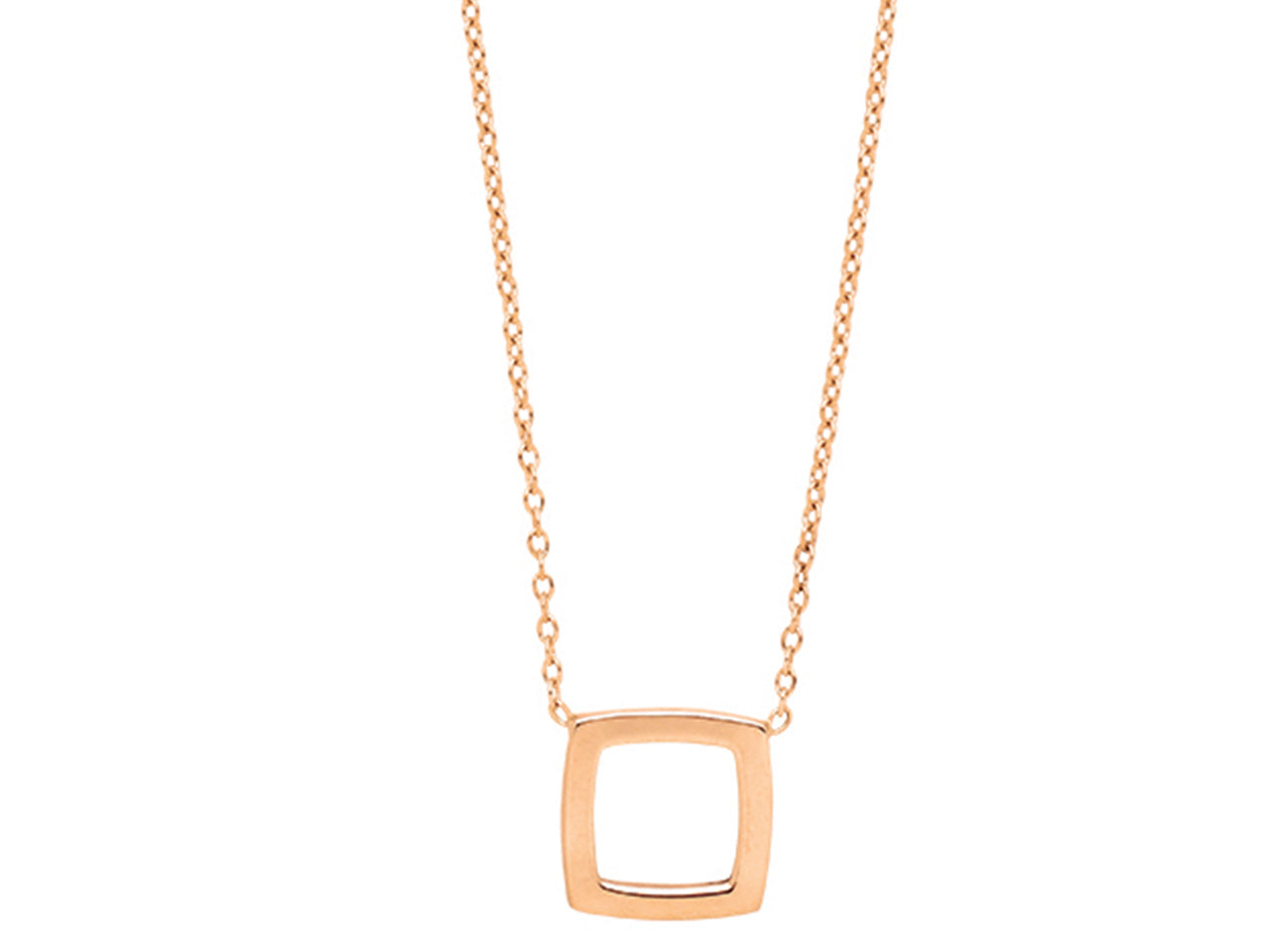 Collier Carré Or Rose | Bijoux Réunion