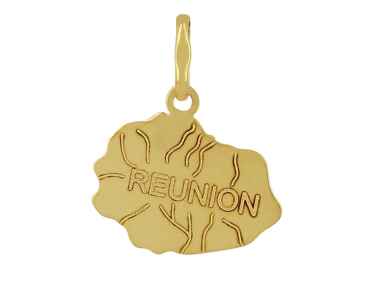 Pendentif carte de la Réunion | Bijoux 974