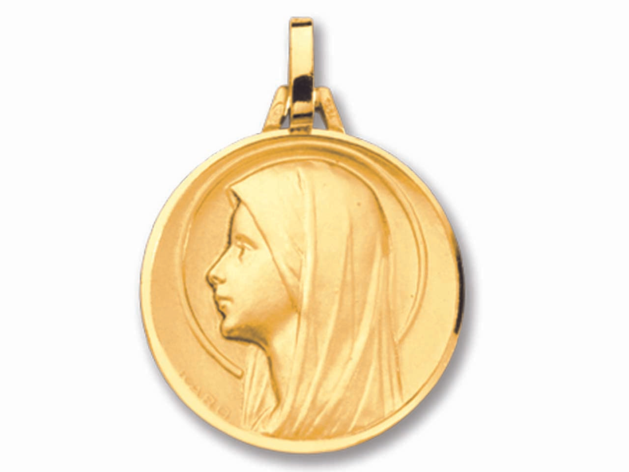 Médaille vierge Auréolée Or 