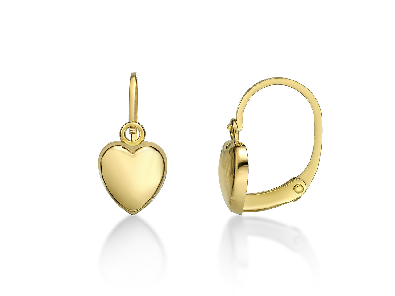 Boucles d'Oreilles Or Coeur | Bijoux Réunion
