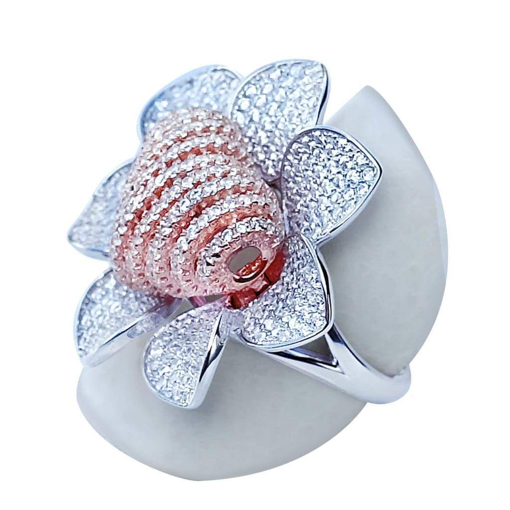 Bague Argent Fleur de Cœur - Bijouterie Tropicor