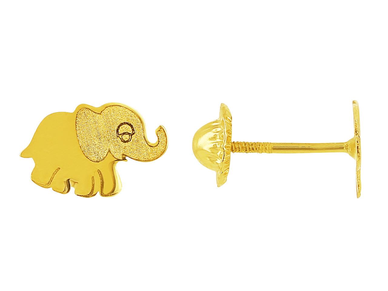 Boucles d'Oreilles Elephants Or 974