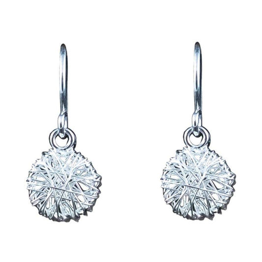 Boucles d'Oreilles Argent Cercle Tissé - Bijouterie Tropicor