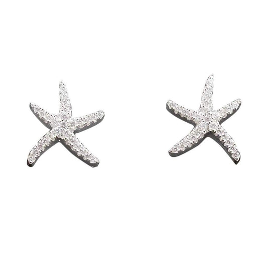 Boucles d'Oreilles Argent  Etoile de Mer - Bijouterie Tropicor