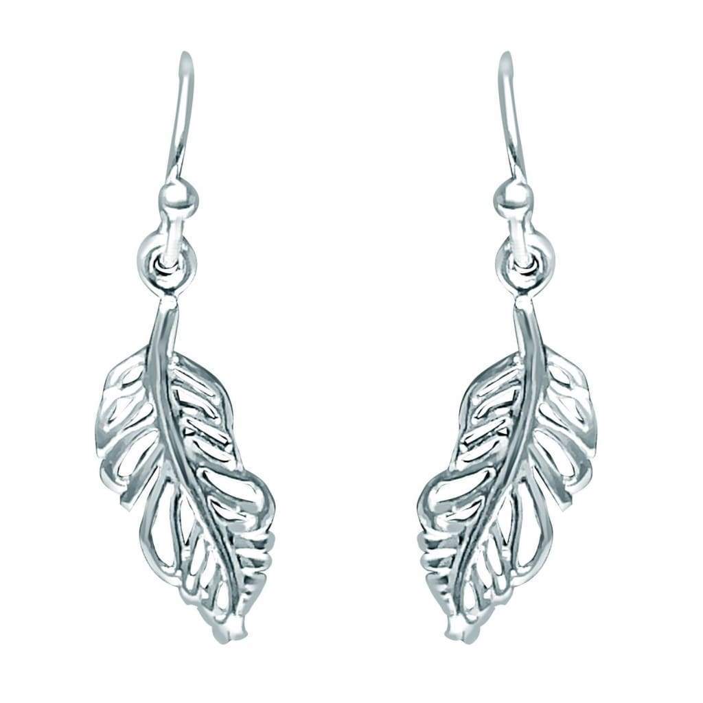 Boucles d'Oreilles Argent Plumes - Bijouterie Tropicor