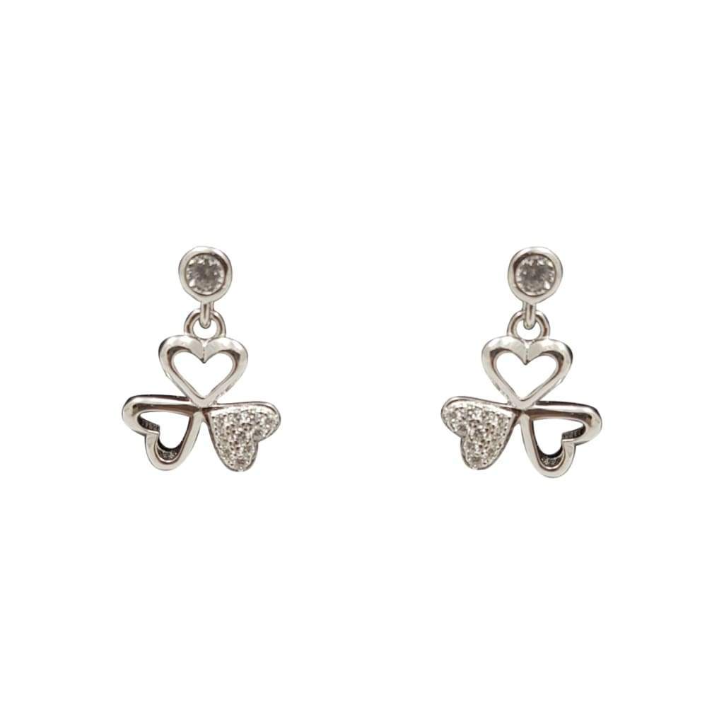 Boucles d'Oreilles Argent Trèfles - Bijouterie Tropicor