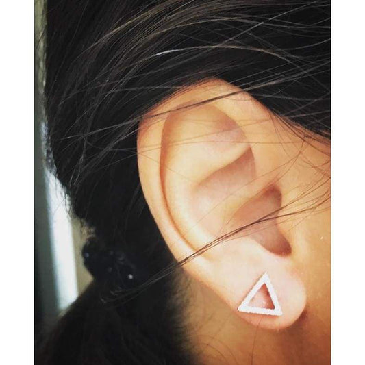 Boucles d'Oreilles Argent Triangle - Bijouterie Tropicor