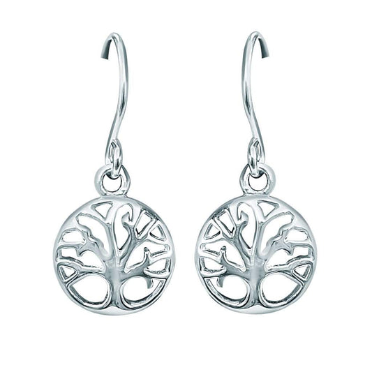 Boucles d'Oreilles Dormeuses Argent Arbre de vie - Bijouterie Tropicor