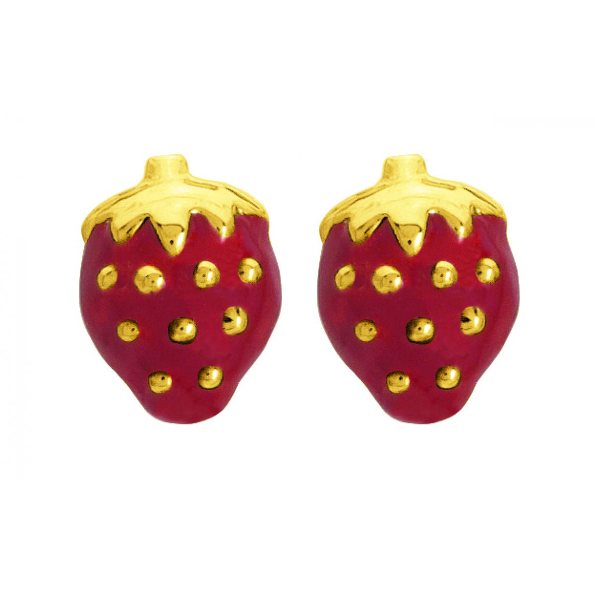 boucles d'oreilles fraises enfant