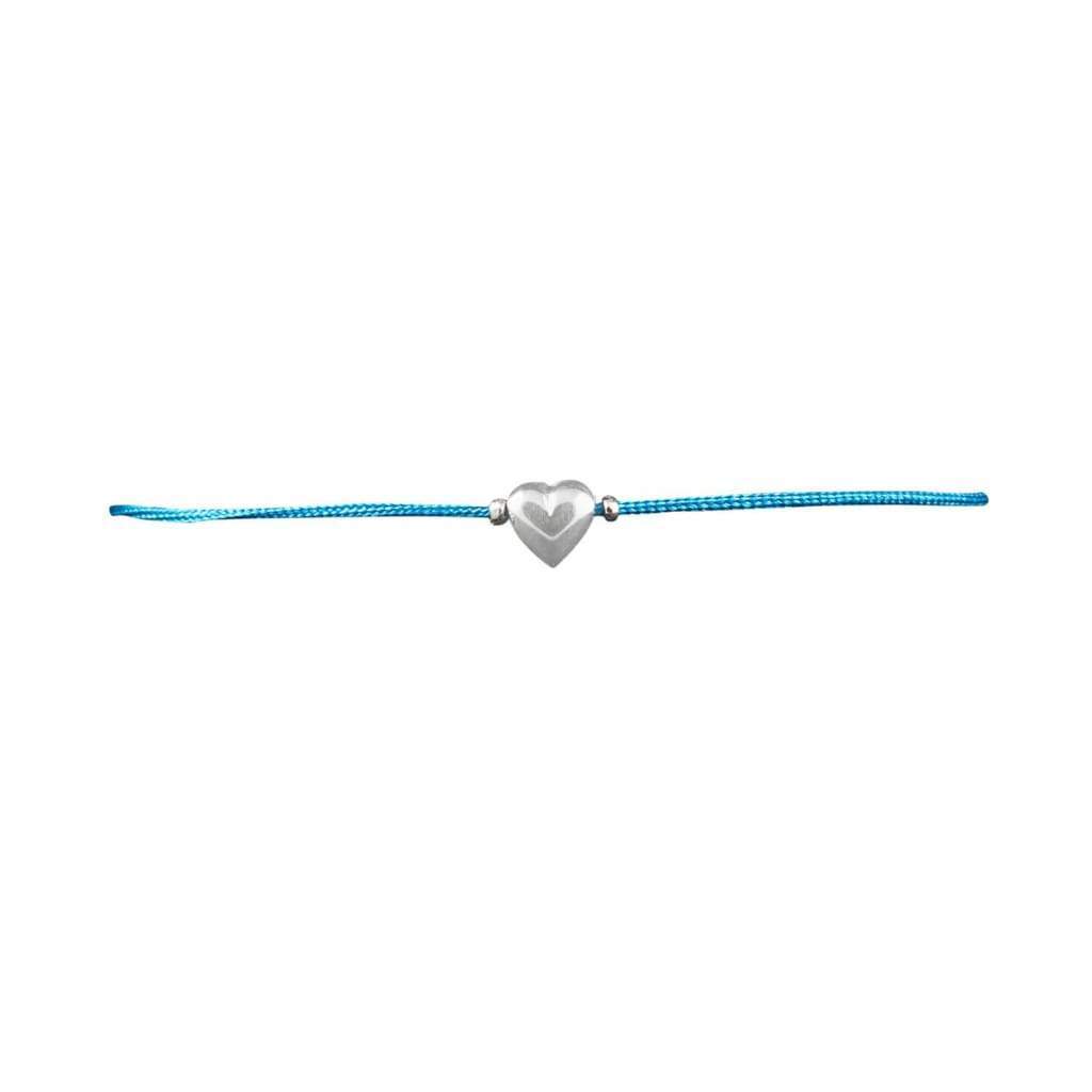 Bracelet Cordon Cœur Argent - Bijouterie Tropicor
