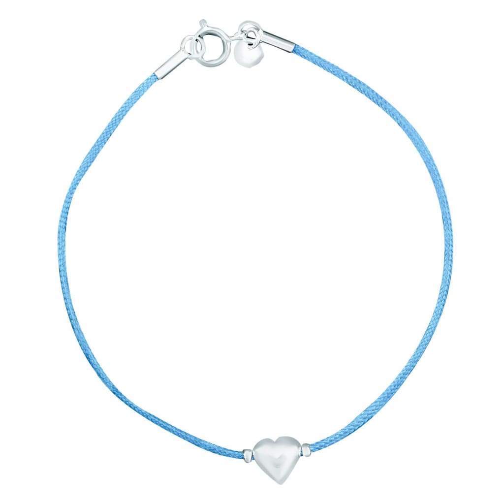 Bracelet Cordon Cœur Argent - Bijouterie Tropicor