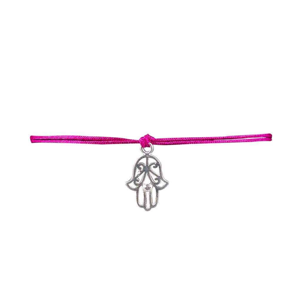 Bracelet Cordon Hamsa Argent - Bijouterie Tropicor