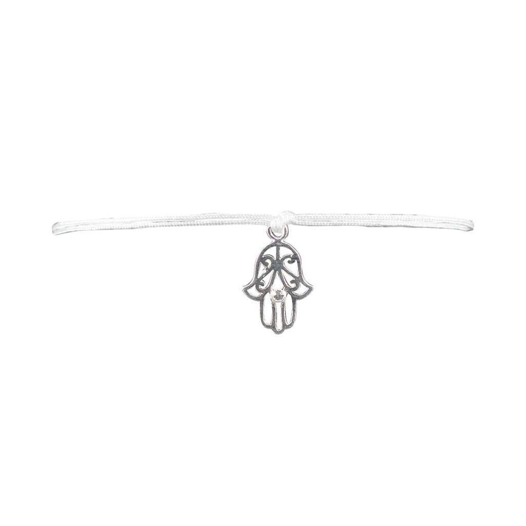 Bracelet Cordon Hamsa Argent - Bijouterie Tropicor