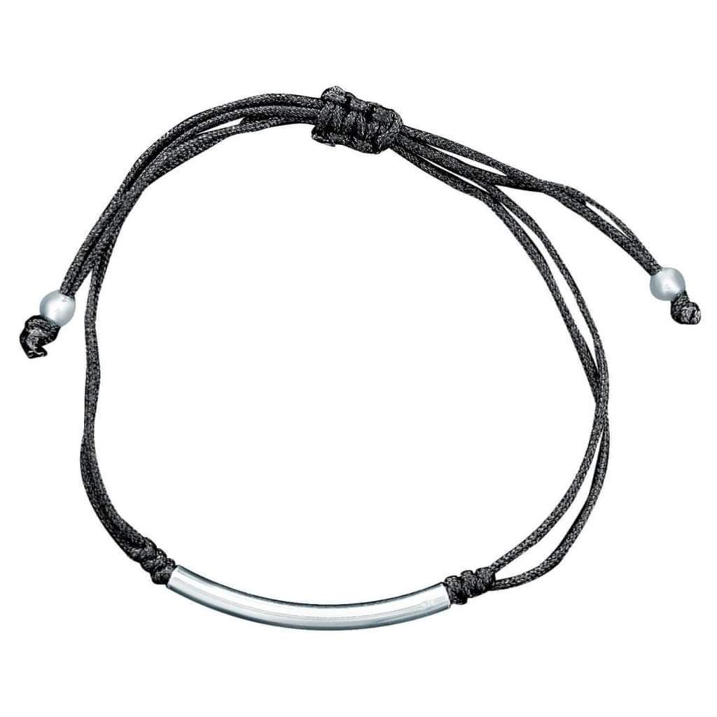 Bracelet Cordon Tube Argent - Bijouterie Tropicor