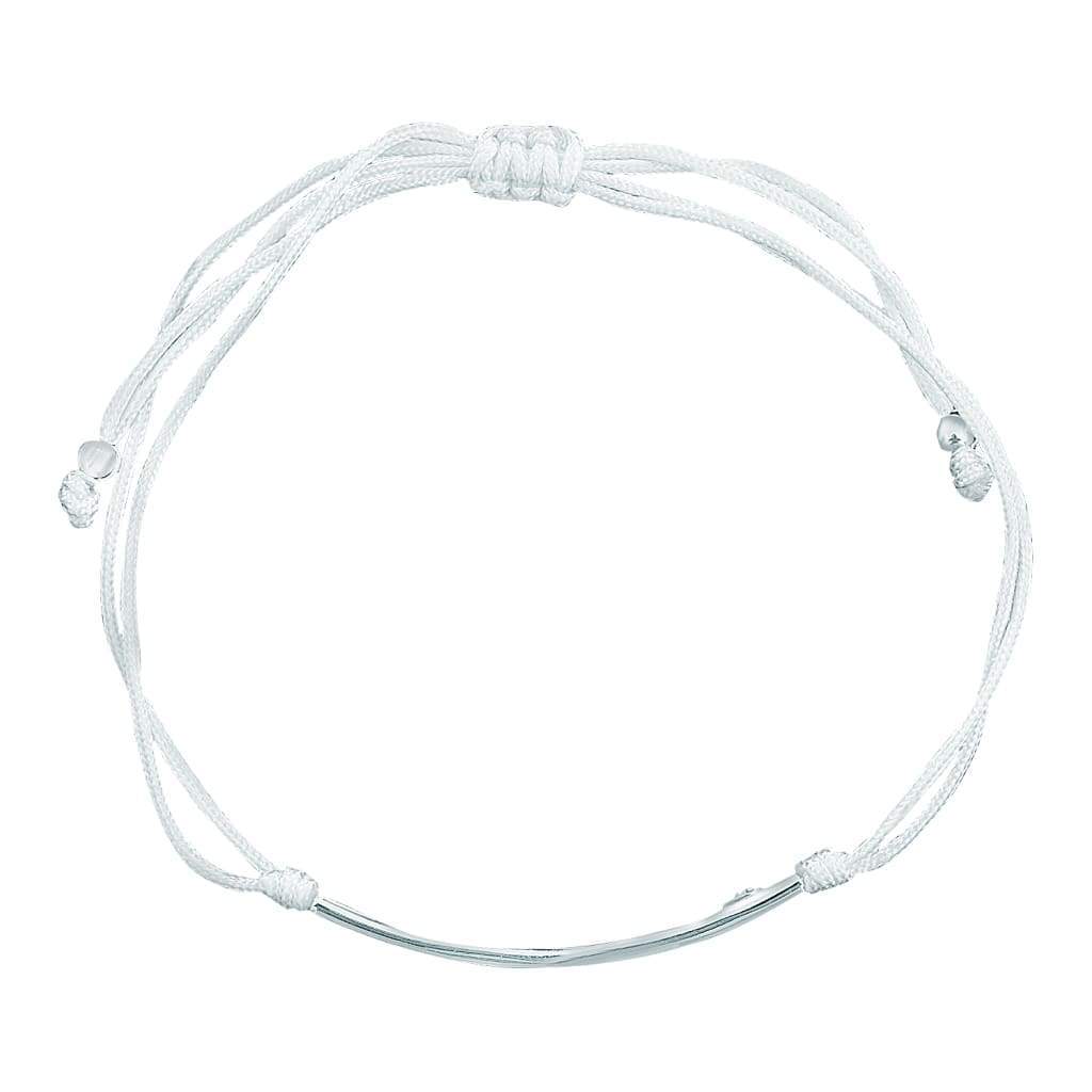 Bracelet Cordon Tube Argent - Bijouterie Tropicor