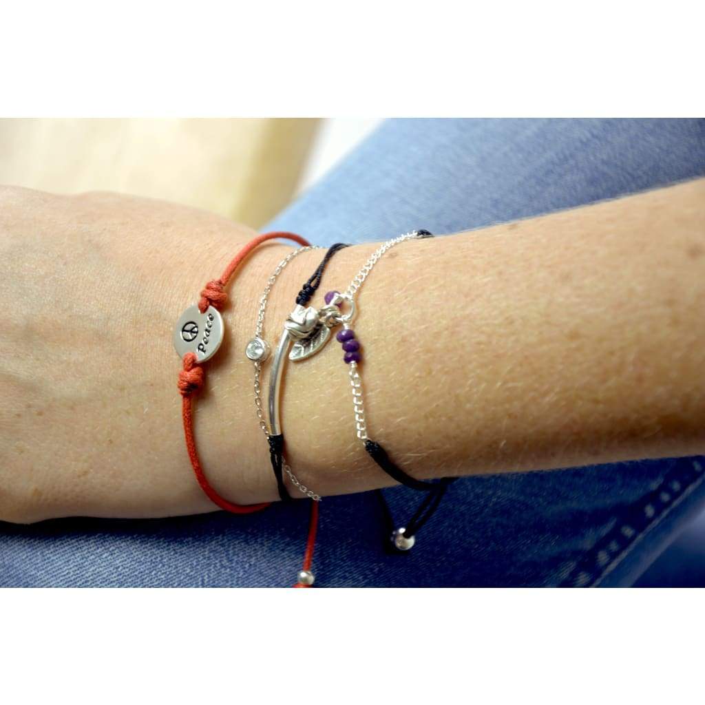 Bracelet Cordon Tube Argent - Bijouterie Tropicor