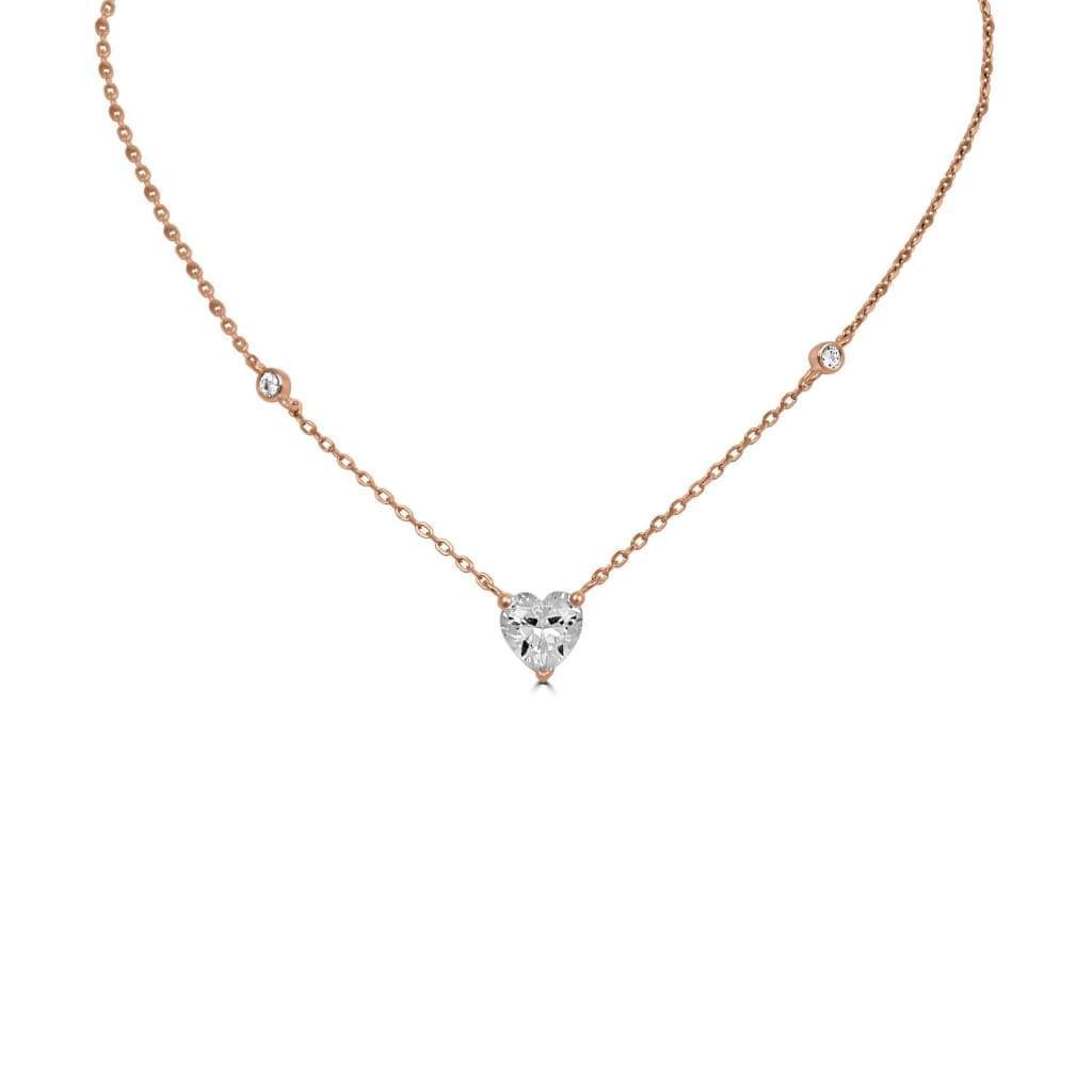 Collier Argent Coeur Eva - Bijouterie Tropicor