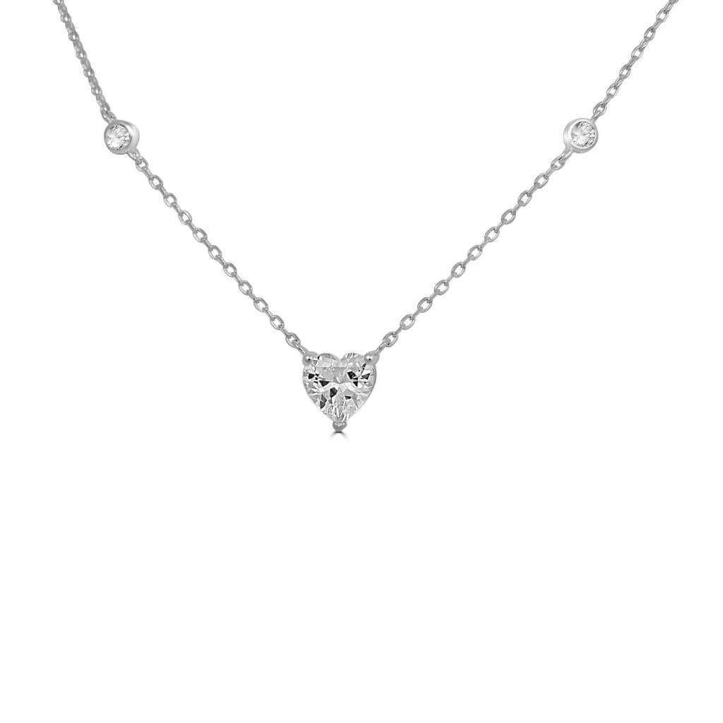 Collier Argent Coeur Eva - Bijouterie Tropicor