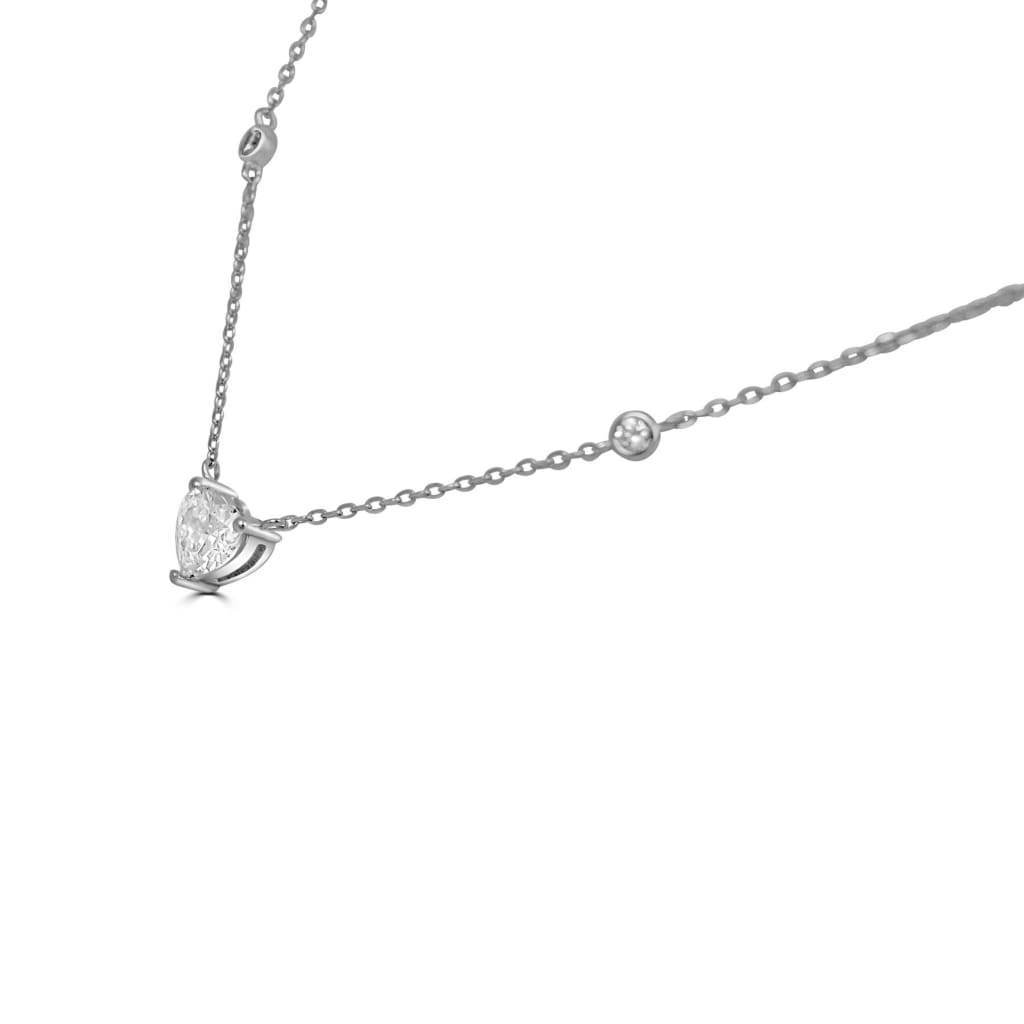 Collier Argent Coeur Eva - Bijouterie Tropicor