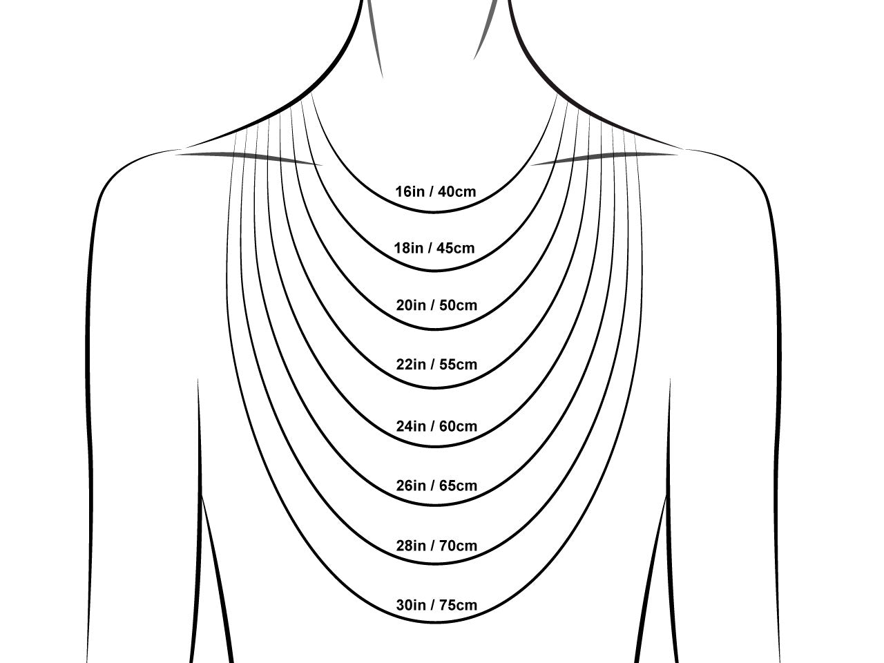 Guide de taille collier | Bijouterie Réunion