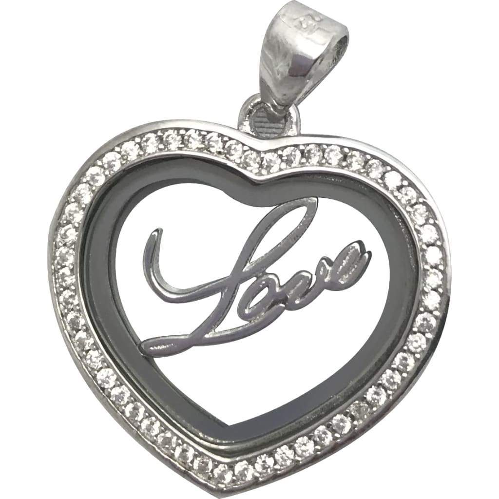 Pendentif Argent Cœur et Love - Bijouterie Tropicor